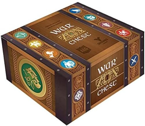 dVSpiele Krieg Chest - Strategie Brettspiel - Für Teenager und Erwachsene - Hochwertige Komponenten - 4 Spieler - 2020