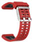 KINOEHOO Ersatzarmband kompatibel mit Polar V800 Edelstahl Armband Weiche Silikon Uhrenarmbänder.(Rot schwarz)