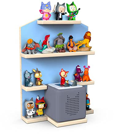 Little Moonshine Regal für Tonie Box und Tonies DAS ORIGINAL - Das Regal für Toniebox und bis zu 32 Tonies - Magnetisches Wandregal - 4 passend zur Toniebox