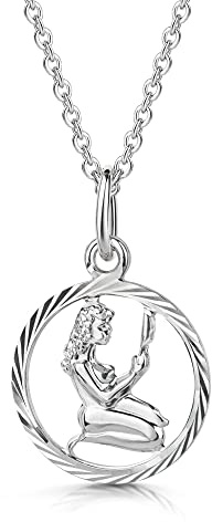 Xaana Anhänger Sternzeichen Jungfrau inkl. Kette 42/45 cm 925er Sterlingsilber AMZ0521
