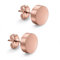 day.berlin Damen Ohrstecker Twin in Rosegold 18k vergoldet, 7mm Durchmesser 2mm stark, kleine Ohrringe aus 316L Edelstahl matt gebürstet, nickelfrei und wasserfest