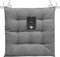 LILENO HOME 6er Set Stuhlkissen Grau (40x40x4,5 cm) - Sitzkissen für Gartenstuhl, Küche oder Esszimmerstuhl - UV-beständige Indoor u. Outdoor Stuhlauflage als Stuhl Kissen (Laura OLF)
