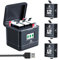 Homesuit Hero 12 11 10 9 Battery 1800mAh and 3-Channel LCD Charger Kit for Extremely Cold Environments AHDBT-901 (3-Pack)