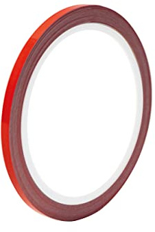 Dpm tapes - Selbstklebender Zierstreifen für Auto, Motorrad, Boot und Fahrrad, flexible PVC-Folie für Car Wrapping und Details, Rot, 5 mm x 10 m