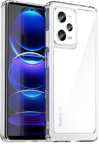 BOKYAS Coque pour Xiaomi Poco X5 5G/Redmi Note 12 5G, Housse Transparente Antichoc Antipoussière, Protection complète à 360°, Etui Bumper Silicone & PC, Transparent