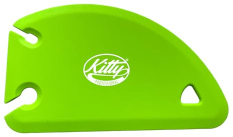 Kitty Professional 3 in 1 Profi-Teigkarte mit Abziehschlitzen zum Abstreifen, Portionieren, Rührelemente & Arbeitsfläche Reinigen aus 18/10 Edelstahl und BPA-frei Silikon (limette)