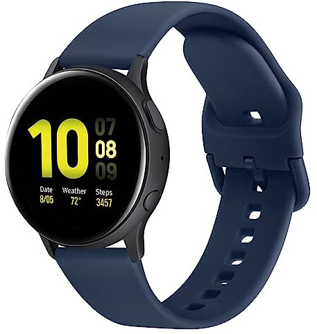 Vancle für Samsung Galaxy Watch Active 2 40mm 44mm Armband Damen Herren,Silikon Sport Ersatzarmbänder Uhrenarmband für Samsung Galaxy Watch Active 40mm 44mm Armband(Tiefblau)