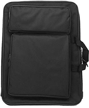 Schwarz Tragbare Kunst Skizzenblock Tasche, A3 wasserdicht Kunst Portfolio Fall mit Schulterriemen für den Transport Pinsel Stifte Palette Künstlerbedarf