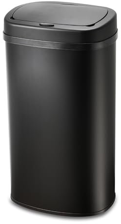 Bayt Papelera - Cubo de basura - Papelera de reciclaje - Basura - Metal - Negro (60L Touch Bin)