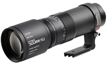 TTArtisan Teleobjetivo de Cuerpo metálico F6.3 de 500 mm Compatible con Montura Canon EF, Color Negro
