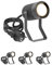 ledscom.de 4 Stück Gartenstrahler SHINGA für außen, IP65, Stecker, anthrazit, inkl. GU10 LED Lampe 630lm, warmweiß