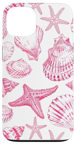 iPhone 13 Pink Seashell Starfish Ocean Beach Sea Coastal Aesthetic Case