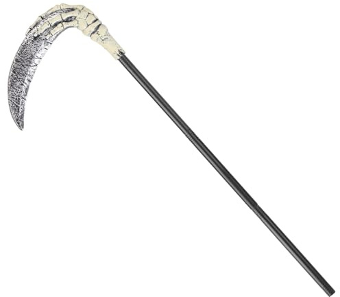 Paxrmuky Halloween Sense, Sensenmann Sichel, Sensenmann Kostüm für Herren, für Karneval und Halloween, Schwert, Dolch, Serienkiller Kostümzubehör (Sensenmann-Skelett)