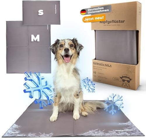 Napfgeflüster® - NALA Kühlmatte für Hunde Selbst Kühlende Hundematte Sommer Kühlkissen hundematte für Zuhause Unterwegs oder im Auto Größe (S)