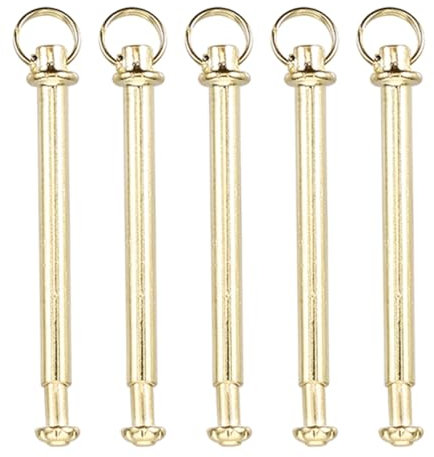 CRAFTHROU Hand Fan Shaft Rivets 5 Sets of Metal Shaft Rivets for Repair Handheld Fan Parts with Rings to 25mm Sizes for Professional Use Replacement Accessories Fan Rivets