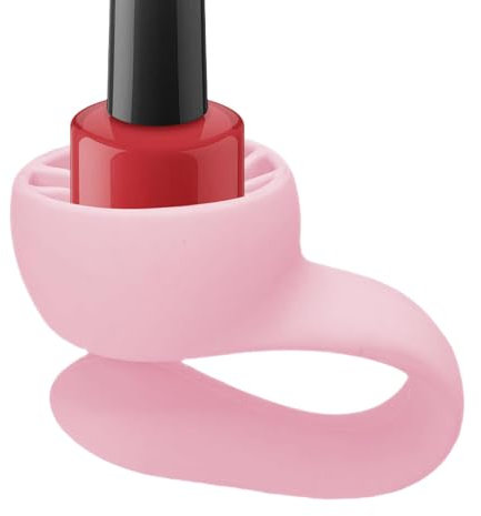 Wearable Nail Polish Holder Ring, Silicone Nail Polish Bottle Holder, Anti-Spill Fingernail Polishing Tool, Manicure and Pedicure Accessories, Adjustable Nail Polish Holder for Nail Beauty