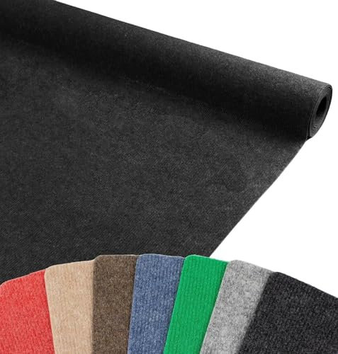 MadeInNature - Moquette aiguilletée Malta, Moquette Longueur et Couleurs au choix, Anthracite 2x1m, Anti Feu B1, Moquette pour Foires, Stands, Évènements, Salon, ...