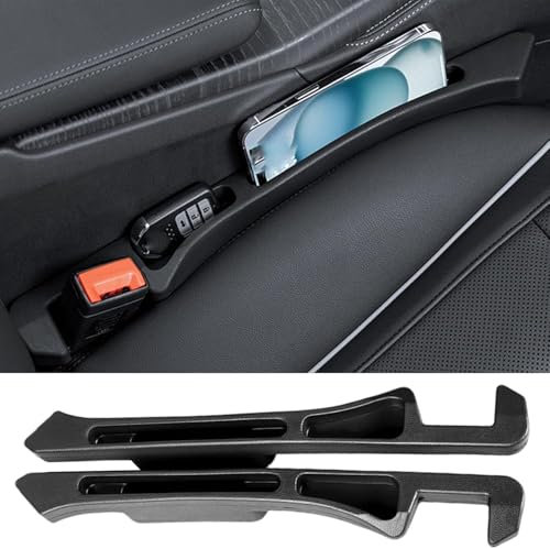 WWITH 2Pcs Riempitivo per Sedili Auto per Jeep Avenger 2023 2024 2025, Riempimento Fessure Seggiolino Striscia Prova Perdite Accessori,A Black