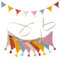 XUZOPIM Garland Bunting Children'S Room 2.6 M Bunting Fabric Bunting Outdoor Weatherproof Children'S Room Decoration Garden Party Happy Birthday Garland Decorations (Candy Colours)