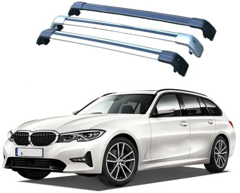 WBWJYAI Dachträger-Querstangen Dachträger Dachgepäckträger für BMW 3-Serie, 5-dr Immobilien, 2020 2021 2022 2023 G21 Dachträger aus Aluminium 2 Stücke,C