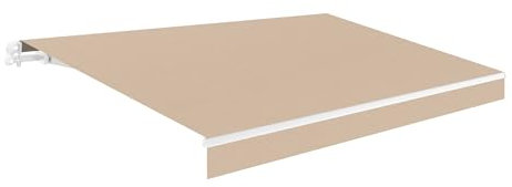 Wasabi Toldo Retráctil Exterior 300x250cm Arena Acrílica – Estructura Essential de Aluminio – Lona Protección Solar – Manivela Incluida – Manual Enrollable Terraza Jardín Balcón
