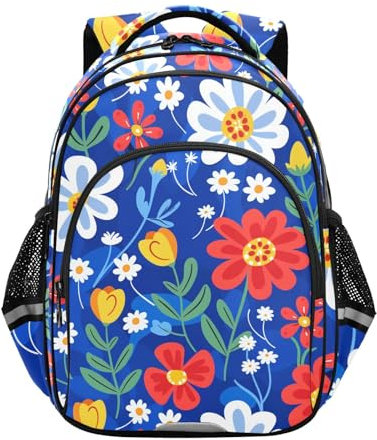 KLL Rucksack für den Alltag, für Mädchen, Mittelschule, große Büchertasche, Tagesrucksack, Größe M, Blau