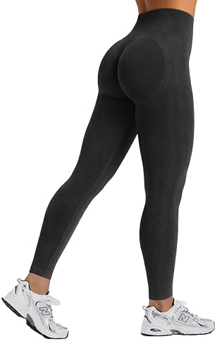SMILODOX Leggings Damen Yune, Scrunch und Batik Optik mit Seamless Naht und Kontur, Fitness Hose, elastisch, Blickdicht, optimal für Gym, Yoga und Pilates, komfortabel und stylisch