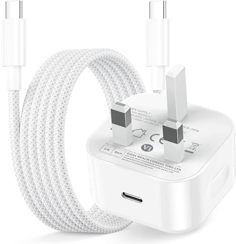 iPhone 17 16 15 Fast Charger USB C, 20W iPhone Fast Charger Plug with | 2M USB C to C Cable for IPhone 17/16/15/15 Plus/15 Pro/15 Pro Max/iPad Pro/Air/Mini, Adapter for iPhone C Plug Fast Charger