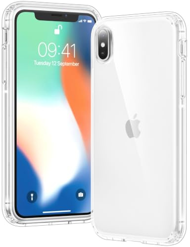 Voyahülle Clear Case for iPhone X/XS, Ultra Thin, Shockproof TPU Cover, Anti-Yellowing, Crystal Clear, Phone Case for Apple iPhone X/XS - Clear