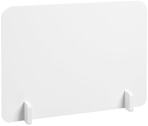 NUOBESTY Sichtschutzwand Schreibtisch 40X30cm PVC Spritzschutz Trennwand mit Abgerundeten Kanten für Schule Büro Kantine