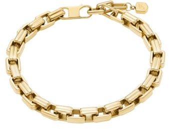 FOSSIL Damen Edelstahl mit Karabinerverschluss schmales Kettenarmband