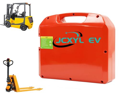 JCXYL EV Batterie Lithium pour Chariot élévateur électrique 24 V 20 Ah, 30 Ah, 40 Ah, 60 Ah et Batterie Lithium 48 V 20 Ah, 30 Ah pour transpalette électrique avec Moteur et poignée.,24v 40ah
