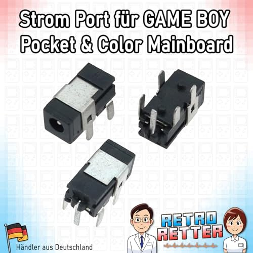 RetroRetter Strom Port für GameBoy Pocket & Color (GBC GBP) - Ersatz Stecker Netzteil Anschluss