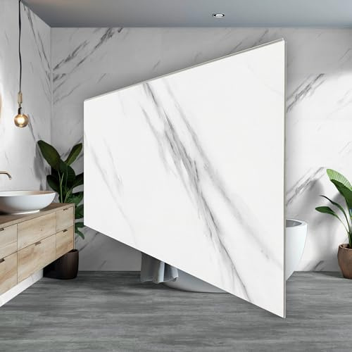 XL-Wandpaneele Klebefliesen Packung mit 2,16 m² - 3 Stück 120x60 cm | Wandverkleidung Bad Dusche Küchenrückwand SPC-Vinyl, wasserfest, kratzfest
