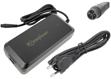PowerSmart Chargeur 42 V 4 A pour Batteries Lithium-ION 36 V, Compatible avec Le vélo électrique FEU Vert E-Rox (Batterie 36 V IMP 3 Broches)