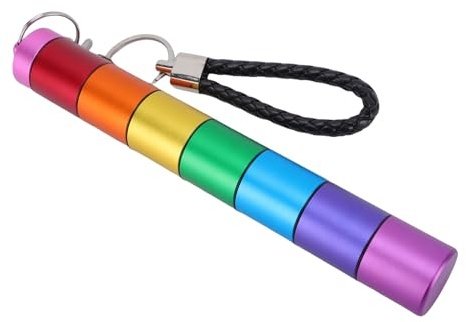 Generic Metall-Aufbewahrungsrohr mit 7 Fächern, Wasserdichter Behälter für Outdoor-Sportarten, Tragbare Halterung aus Aluminiumlegierung