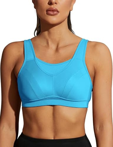 WingsLove Women's Sports Bra High Impact Bra Full Coverage Wirefree Workout Non Padded Ultimate Running Bra Sports Bra Women Plus Size