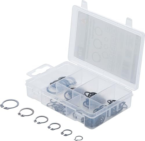 BGS Diy 88168 | Surtido de anillos de seguridad exteriores (circlip) | Ø 8 - 19 mm | 78 piezas