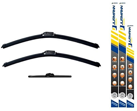 Jurmann® Vision+ Aero Scheibenwischer 650/400 + 300 mm Komplettsatz Vorne + Hinten Wischblatt Satz