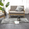 Teppich Wölkchen Schaffell Lammfell Imitat Fellteppich Kunstfell Teppich - Tischläufer Fell, Fell Läufer Flur, Bettläufer - Grau - 50x150 cm