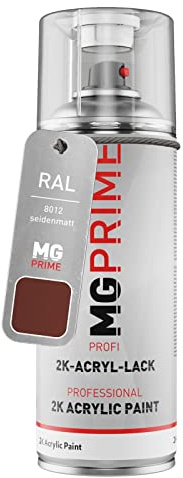 RAL 8012 Brun rouge/Red brown mat satiné acrylique bombe aérosol 2C 400ml séchage rapide