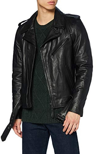 Schott nyc Lc1140blk Giacca di Pelle, Nero, Medium Uomo