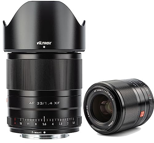 VILTROX AF 33mm f1.4 Fuji X Monture Objectif Mise au Point Automatique pour Fujifilm X-T3 X-H1 X20 X-T30 X-T20 X-T100 X-Pro2