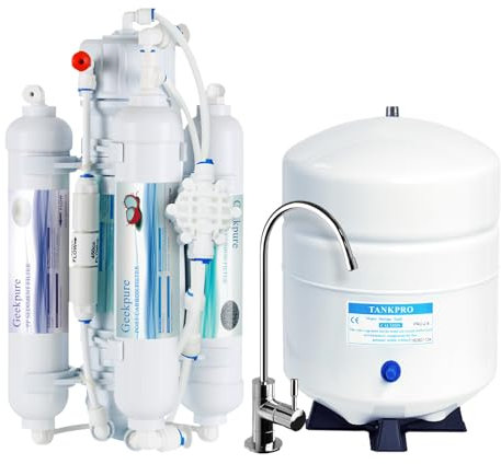 Geekpure 4-stufiges Umkehrosmose Trinkwasserfiltersystem-100GPD