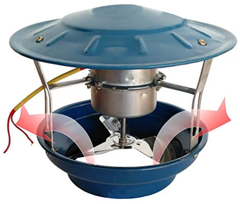 Schornstein-Rauchabsauger, elektrischer Schornstein-Rauchabzug, Dachventilatoren, Dachlüfter, Schornsteinstaubsauger,50 watts 3 leaves