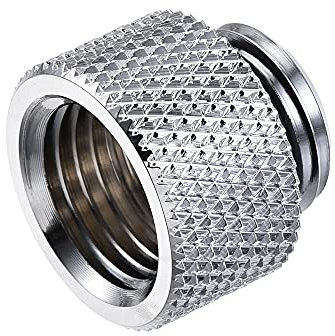 sourcing map Außengewinde bis Innengewinde Erweiterung Zubehör Computer CPU Kühlungssystem G1/4 x 10mm silbern