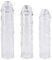 QgLust Silikon Penis Sleeve Extender Erweiterung, Penismanschette mit Äderung, Penis Extension Erektionssteigerung Verlängerung Ejakulation Erwachsene Sex Spielzeug FüR Mann(Transparent)