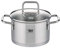 ELO 7241226 - Olla de Acero Inoxidable para Inducción Con Tapa de Cristal, 12 cm