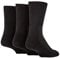 IOMI - 3 Pairs Mens Extra Wide Loose Top Comfort Thick Cushioned Cotton Diabetic Work Socks (UK, Numeric, 4, 8, Regular, Regular, Black)
