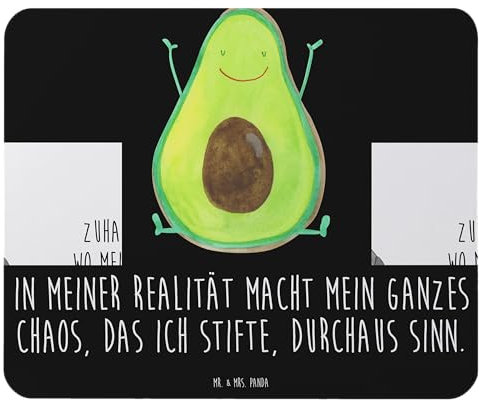 Mr. & Mrs. Panda Mouse Pad Avocado Glücklich - Geschenk, Freude, pc mausunterlage, Computer mauspad, mousematte, Frucht, Chaos, Verrückt, Mousepad